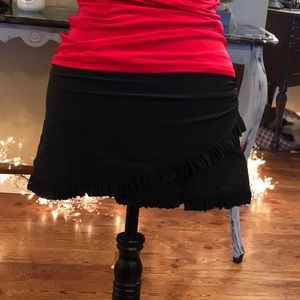 LIME RICKI ruffle wrap SKIRT